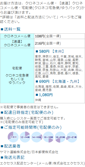 配送・送料について